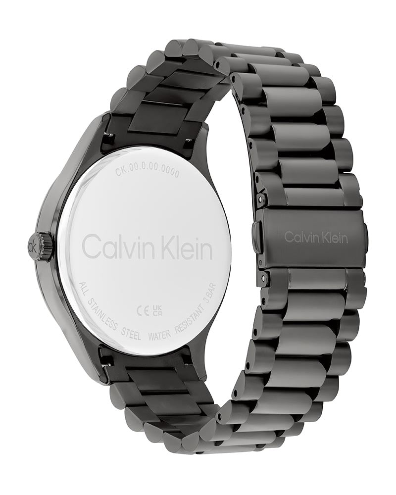 Iconic Men’s Grey Steel Green Dial Watch-Calvin Klein