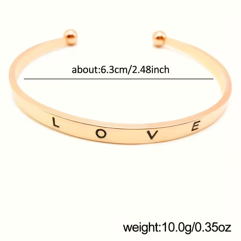 Women'S Fashion Watch and Shiny LOVE Bracelet Set