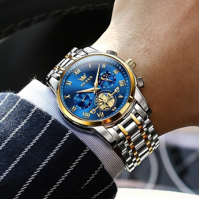 🔹OLEVS Watches for Men Chronograph Business Wrist Watch