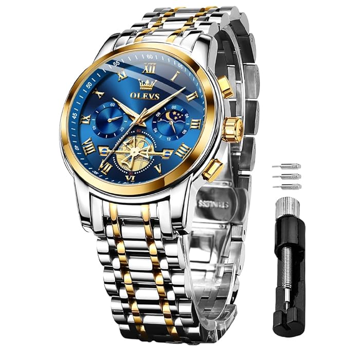 🔹OLEVS Watches for Men Chronograph Business Wrist Watch