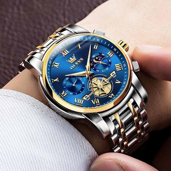 🔹OLEVS Watches for Men Chronograph Business Wrist Watch