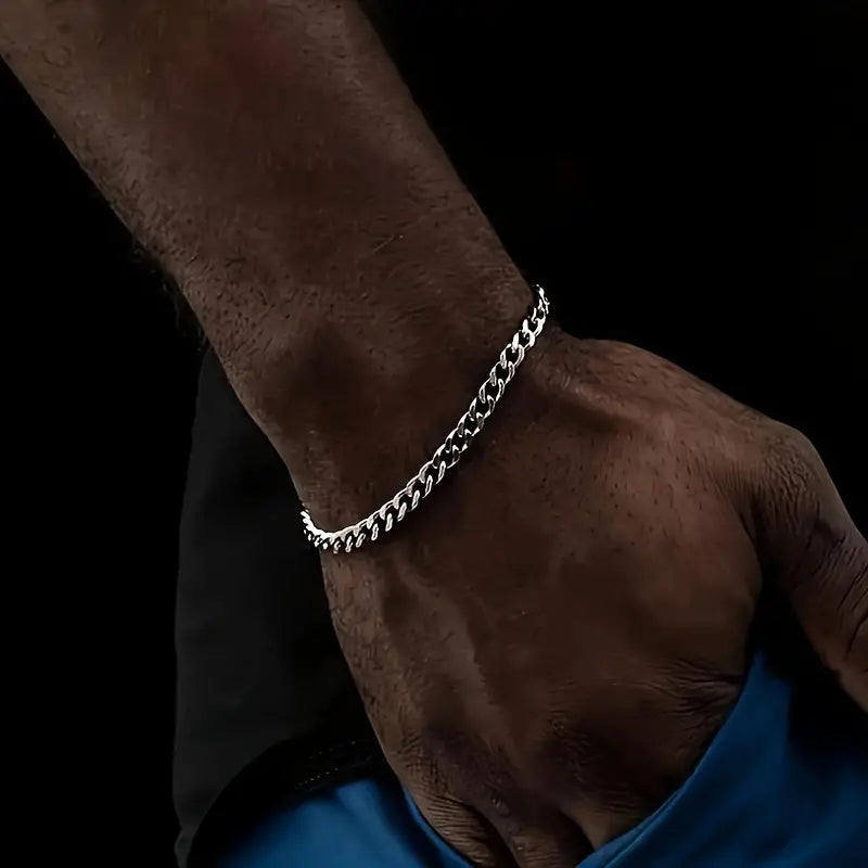 Sleek Silver Cuban Link Chain Set ๐โจ