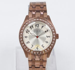 Elle Women’s Quartz Brown Stainless Steel Beige