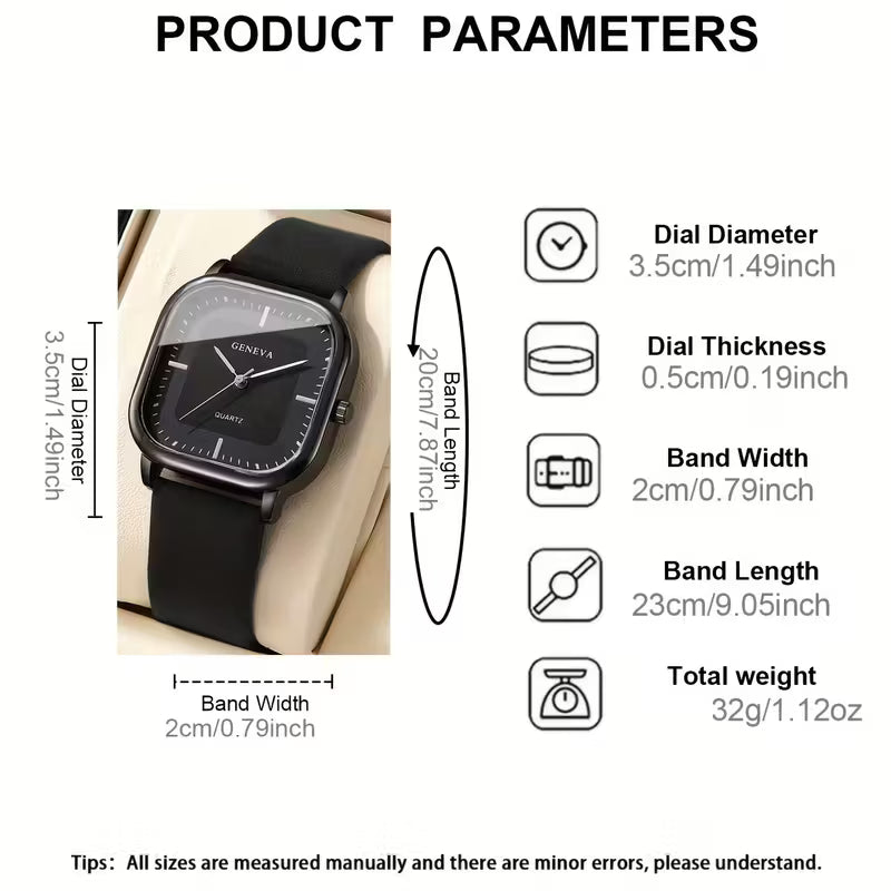 πΉ Women's fashionable minimalist square quartz watch