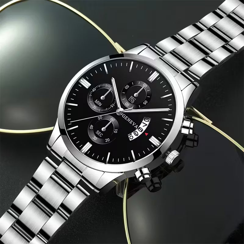 🔹Men's Stylish Round Quartz Watch