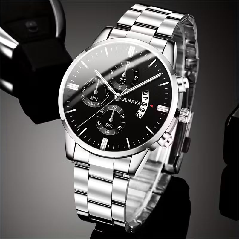 🔹Men's Stylish Round Quartz Watch