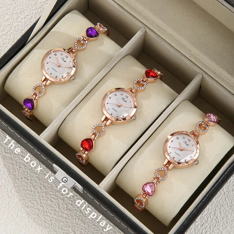 ⏱️ 3pcs Women’s Fashionable Watch Set – Stylish Gift Collection