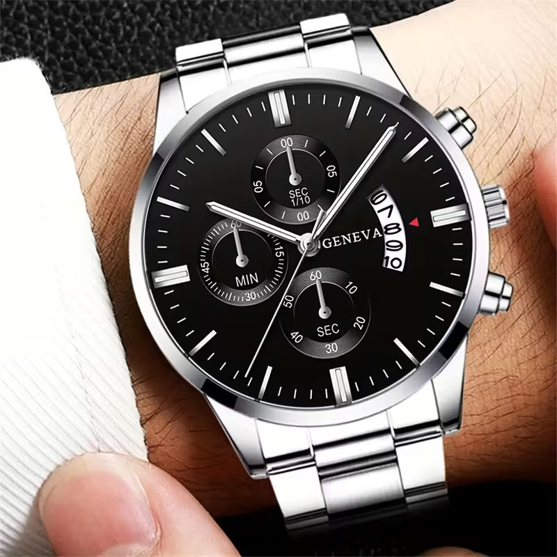 🔹Men's Stylish Round Quartz Watch