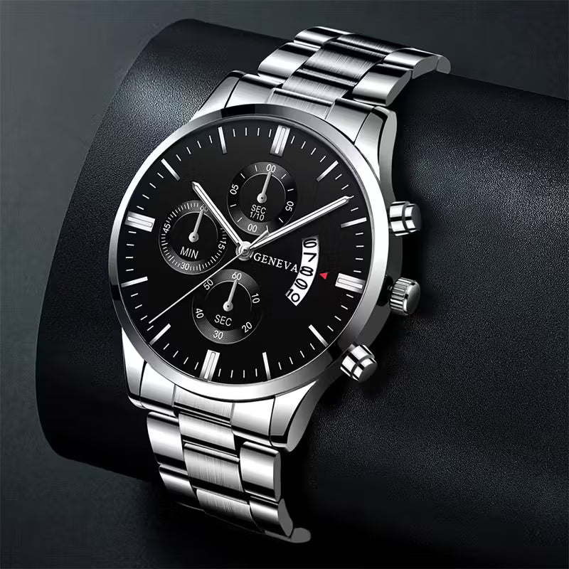 🔹Men's Stylish Round Quartz Watch