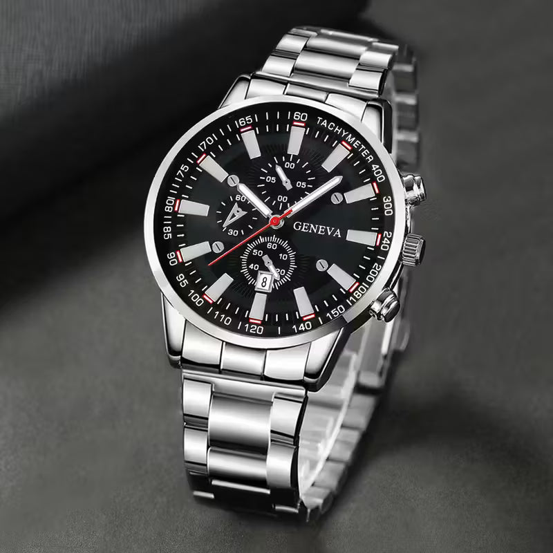 🔹 Men'S Luxury Fashion Calendar Luminous Watch