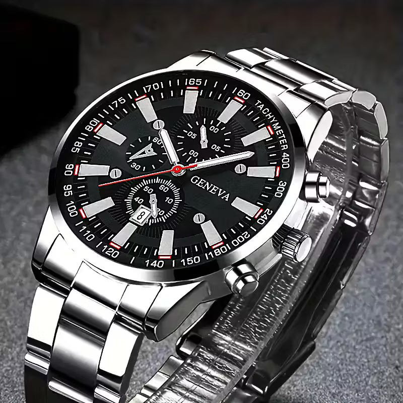 🔹 Men'S Luxury Fashion Calendar Luminous Watch