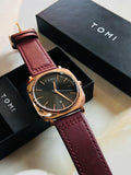 Tomi Original Men’s Leather Watch – Premium Stainless Steel Edition