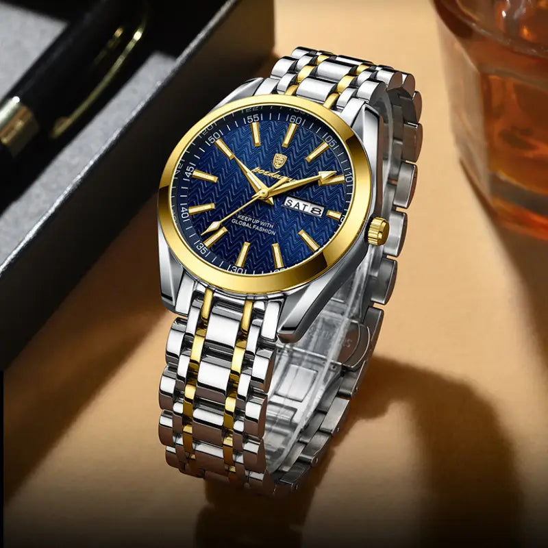 Luminous Steel Watch] Men's Fashion Luminous Steel Watch