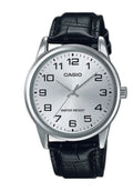 Timeless Precision: The Casio Classic Silver & Black Leather Essential