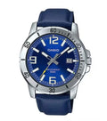 Bold Horizon: The Casio Enticer Deep Blue Leather Classic