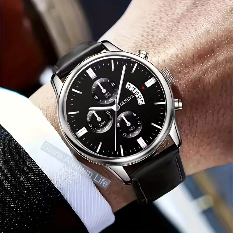 🔹Men'S Elegant Business Watch with Date Calendar