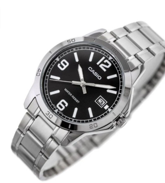 Casio Men’s Black Dial Watch – Premium Stainless Steel Bracelet
