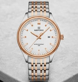 Naviforce watch: Elegance in Steel and Rose Gold