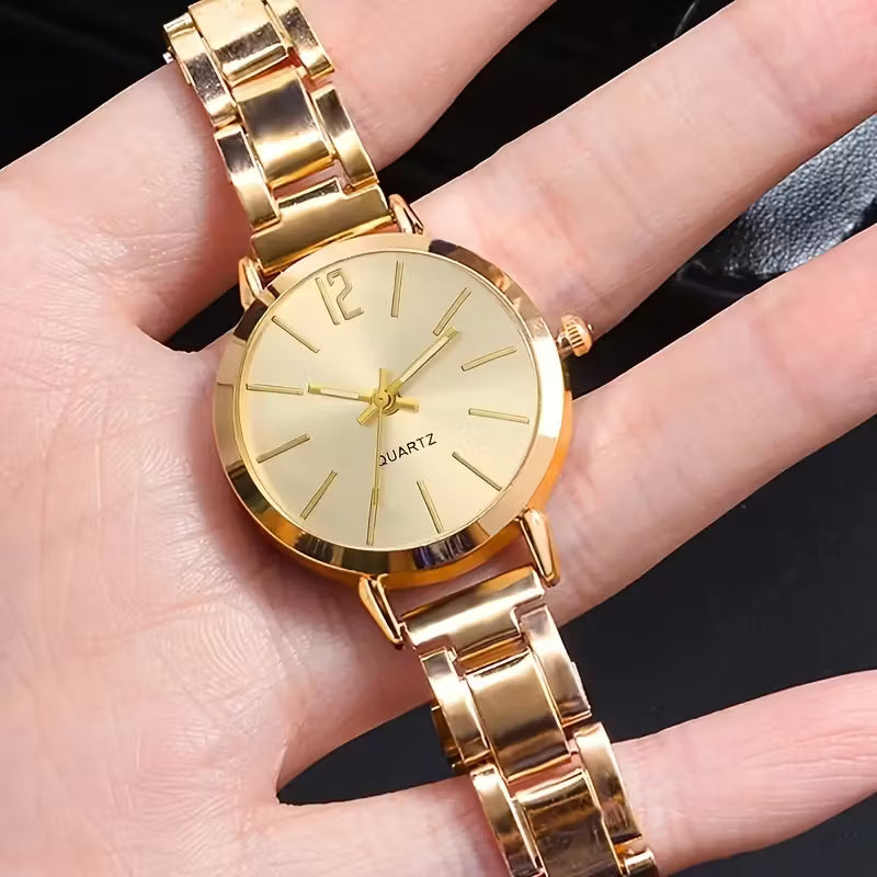 Women'S Fashion Watch and Shiny LOVE Bracelet Set