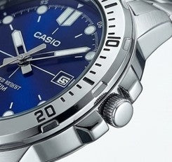 Oceanic Elegance: The Casio Enticer Steel &amp; Deep Blue Statement