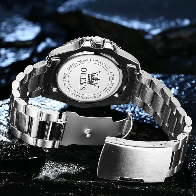 🔹OLEVS Stainless Steel Luxury Analogue Men'S Watch