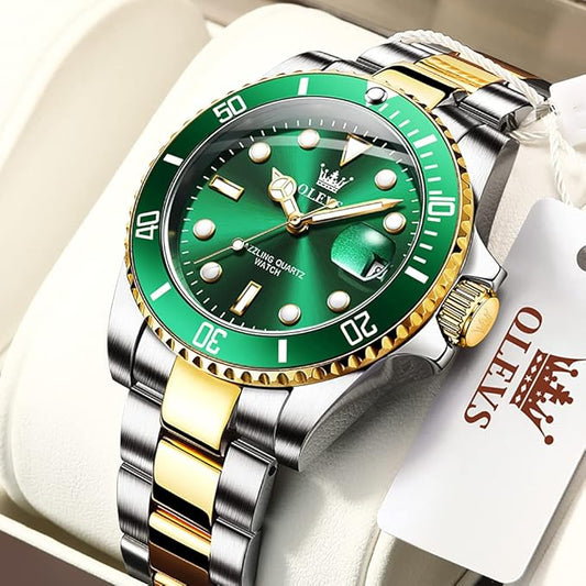 🔹OLEVS Stainless Steel Luxury Analogue Men'S Watch