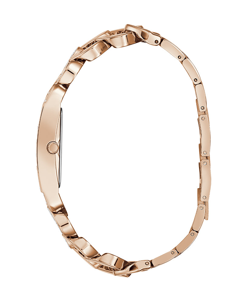 Women’s Rose Gold Glitz Dial Multi-Chain Crystal Watch-Guess-