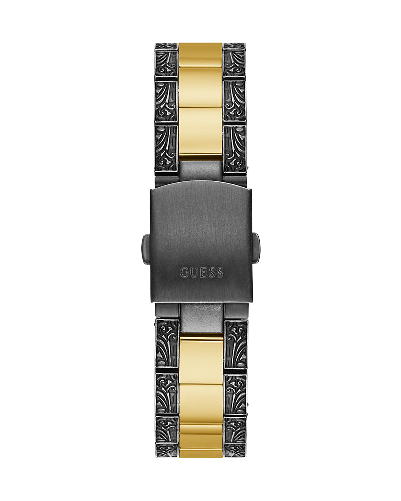 Women’s Noir Brocade Gold Accent Watch, GUESS-03