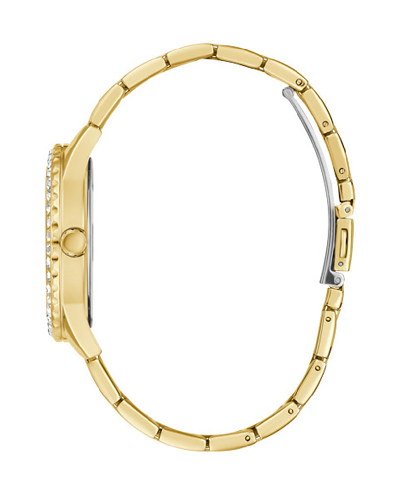 Women’s Gold Tone Black Dial Crystal Accent Watch-Guess-04