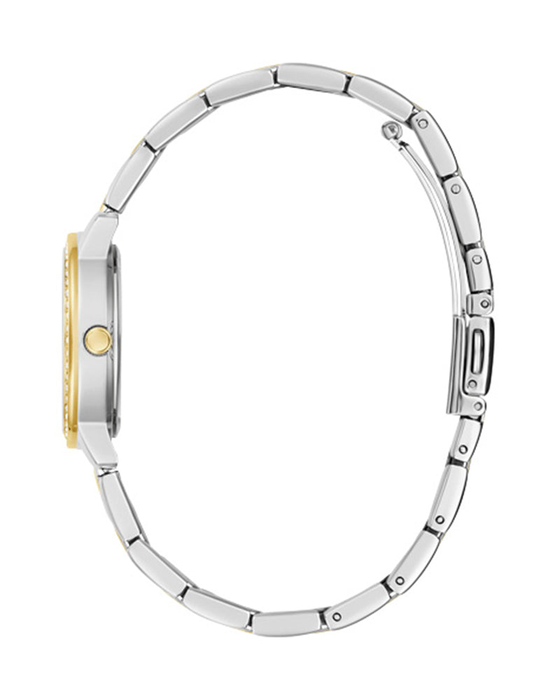 Women’s Two-Tone Silver Dial Stainless Steel Watch-Guess-