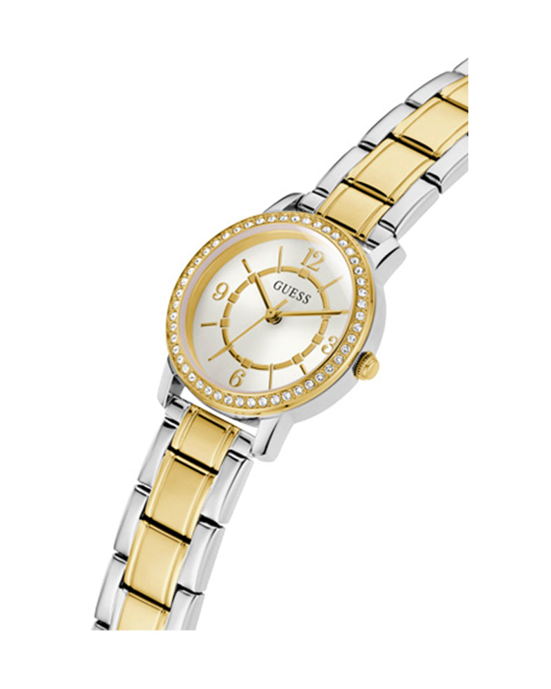 Women’s Two-Tone Silver Dial Stainless Steel Watch-Guess-