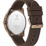 Men’s Bronze Blue Dial Silicone Strap Watch.GUESS-03