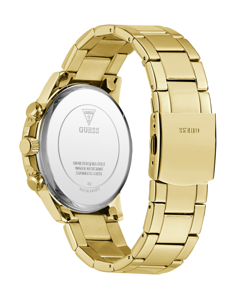 Men’s Gold Steel Black Dial Multi-Function Watch-Guess -7