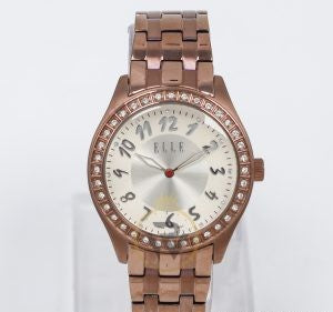 Elle Women’s Quartz Brown Stainless Steel Beige