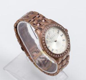 Elle Women’s Quartz Brown Stainless Steel Beige