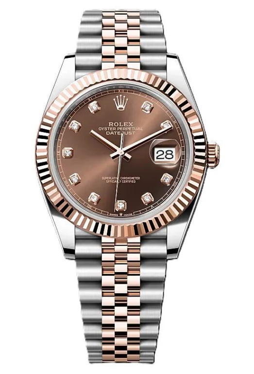 Rolex Datejust 41mm Steel & Rose Gold – Chocolate Diamond Dial