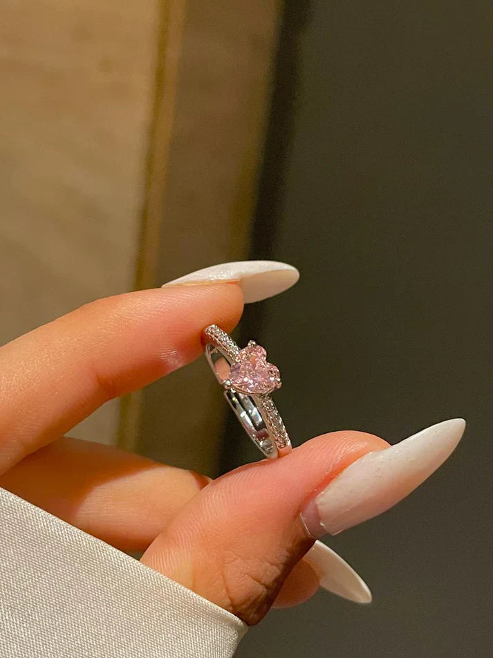Lucy Love Heart Ring- pink