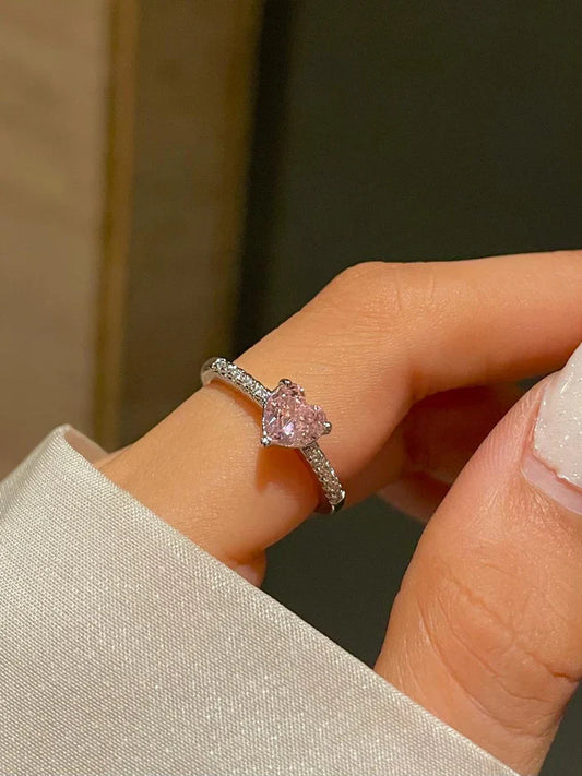 Lucy Love Heart Ring- pink