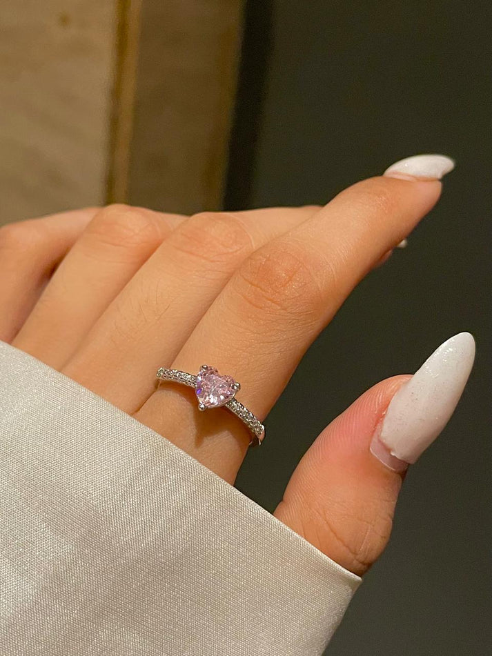 Lucy Love Heart Ring- pink