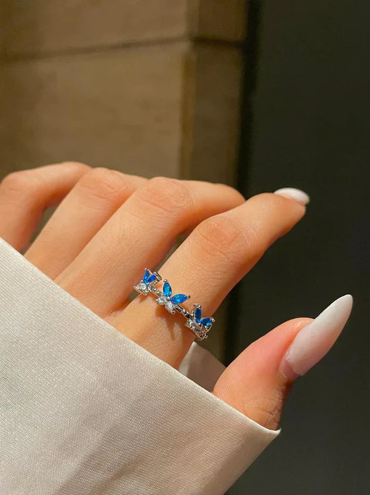 Butterfly Ring Band- blue