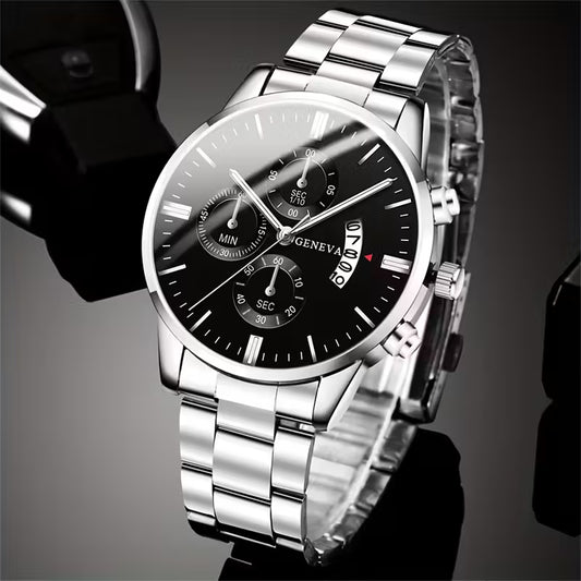 🔹Men's Stylish Round Quartz Watch