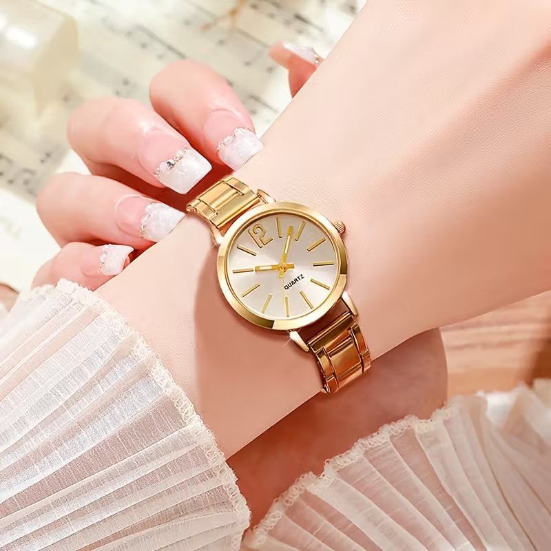 Women'S Fashion Watch and Shiny LOVE Bracelet Set