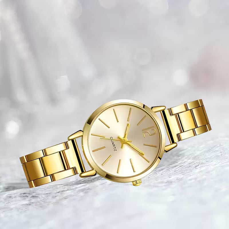 Women'S Fashion Watch and Shiny LOVE Bracelet Set