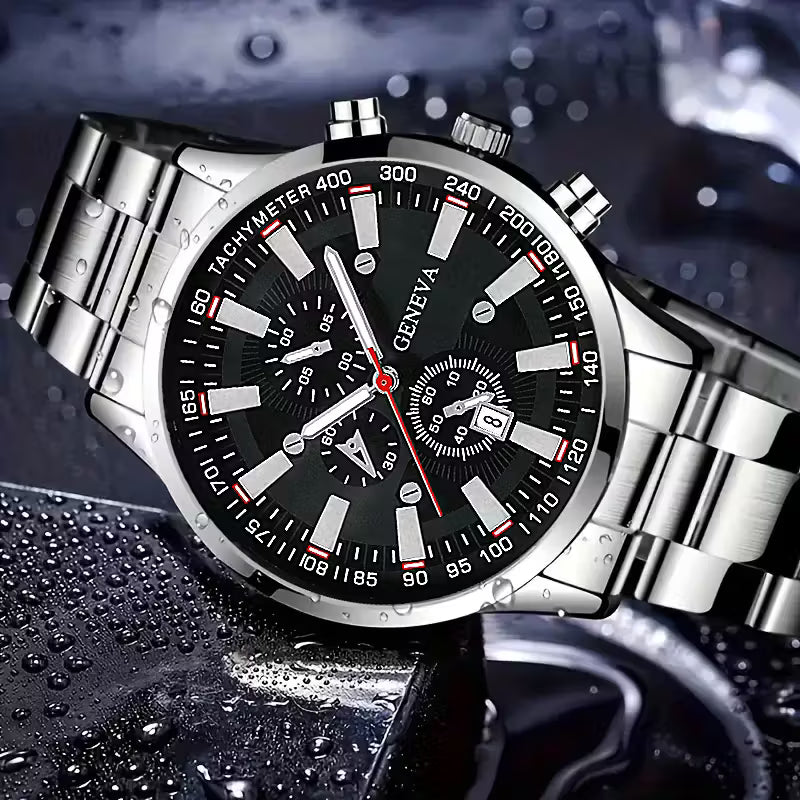 🔹 Men'S Luxury Fashion Calendar Luminous Watch